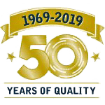 50 years of quality logo